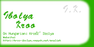 ibolya kroo business card